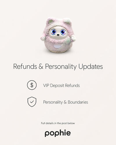 Refunds & Personality Updates